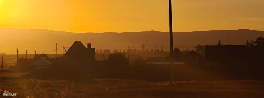 Деревня Озерное рядом с Соленым озером, Башкирия